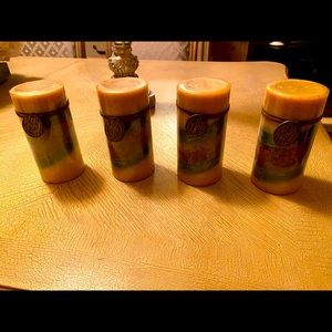 LOT OF 4 PIER 1 DECORATIVE CANDLES NEW STILL WRAP